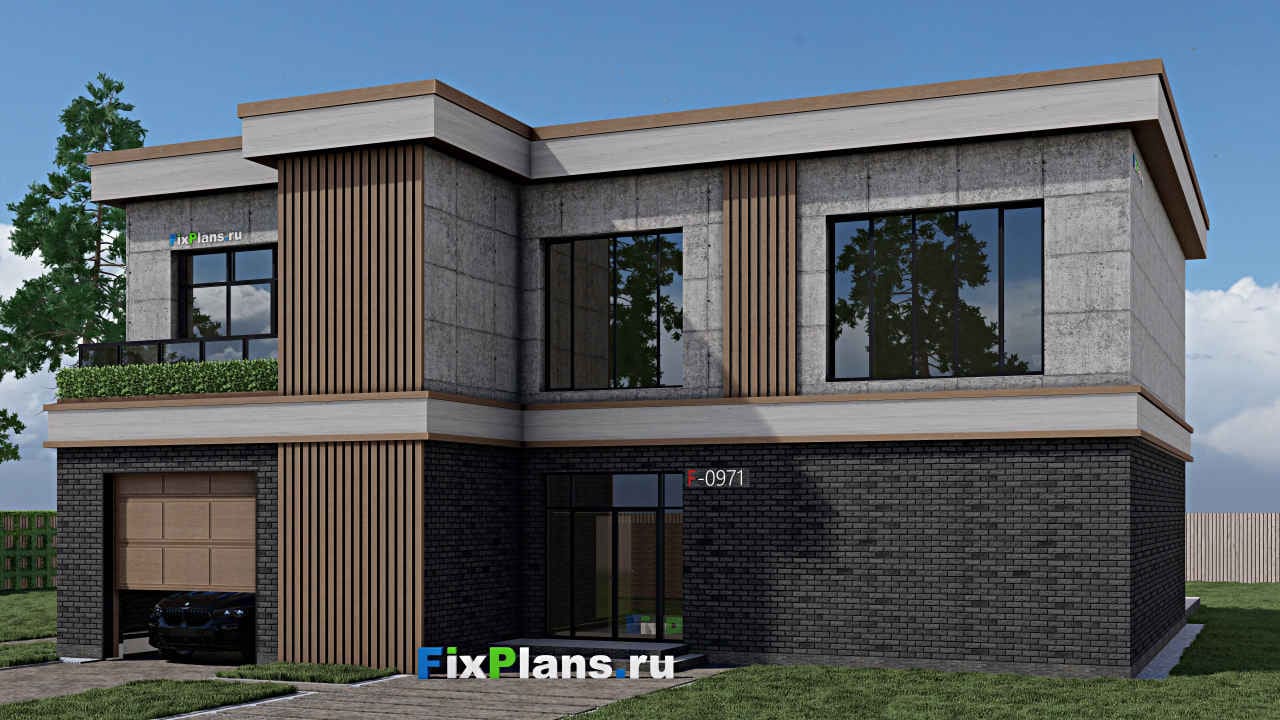 Двухэтажный дом F - 0971 — фасад